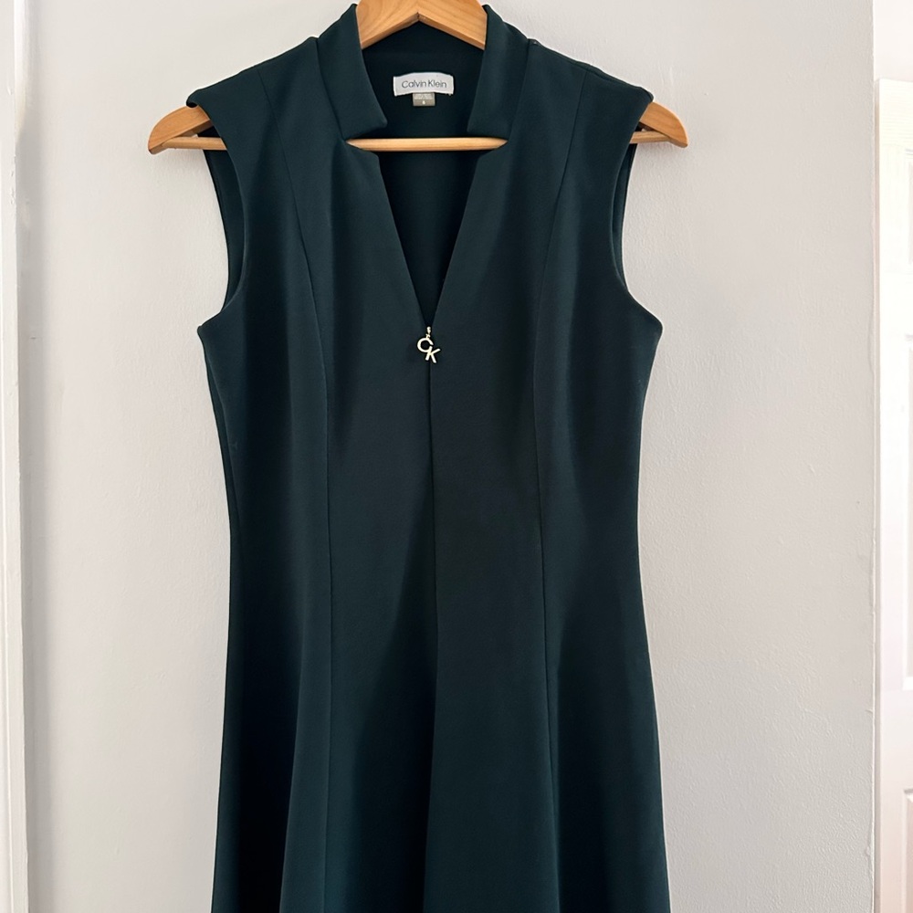 Calvin Klein Women's Green Dress